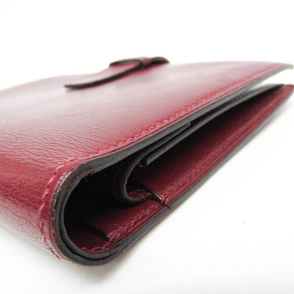 HERMES Red Leather Wallet - Picture 9 of 13